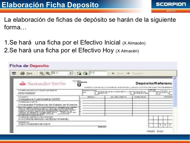 Aliniacion depositos bancarios