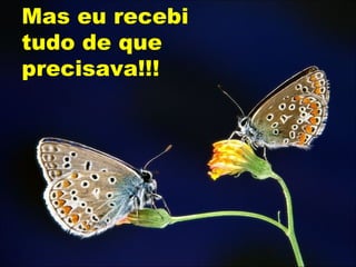 Mas eu recebi
tudo de que
precisava!!!
 