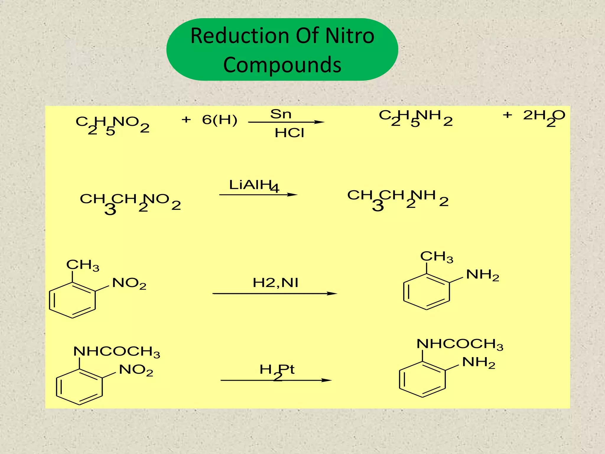 No2 Reduction Aliphatic amines part i | PPTX