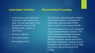 Phytochemical and Antioxidant Screening of major Herbs | PPTX