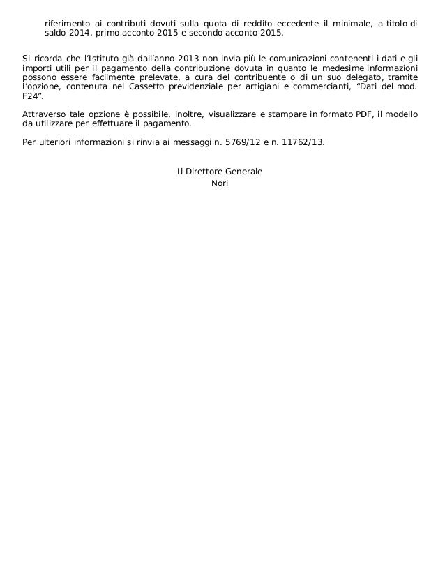 Aliquote Inps Artigiani E Commercianti 2015