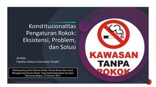 copyright: [Ali Rido] [alirido@trisakti.ac.id]. 5/19/2020
Disampaikan pada Diskusi Publik “Perda Bukan Alat untuk
Menggalang Donasi Asing” yang diselenggarakan Jaringan
Wartawan Bogor, 10 Oktober 2019
 