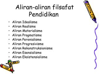 Aliran Aliran Filsafat Pendidikan