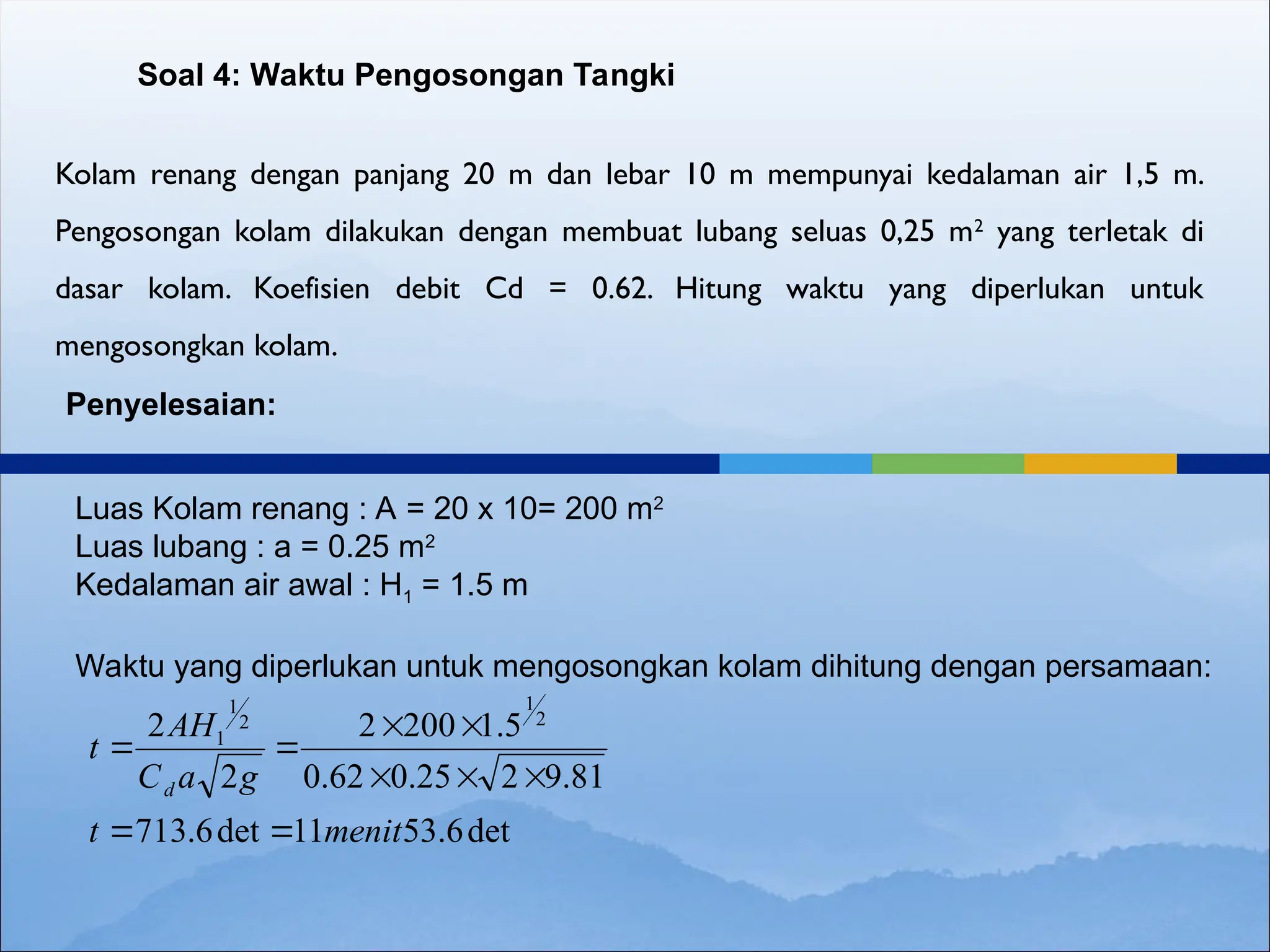Aliran melalui Lubang dan Peluap mekanika Fluidapt | PPT