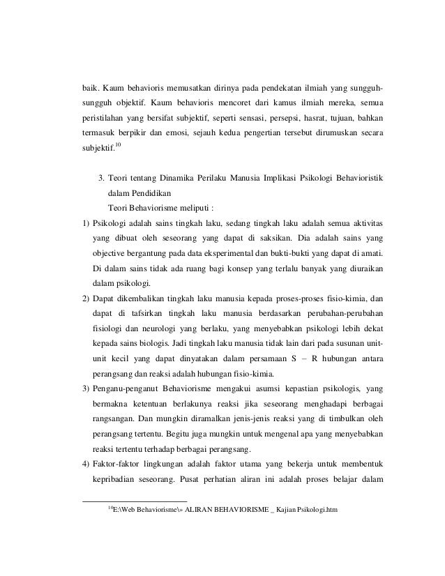 Aliran psikologi behavioristik