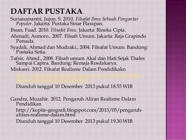 Contoh Daftar Pustaka Filsafat Pendidikan - Simak Gambar 