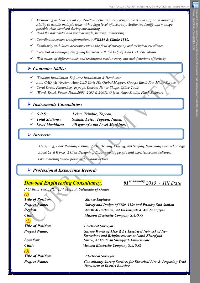 Senior Surveyor Cv Earn Money Passively