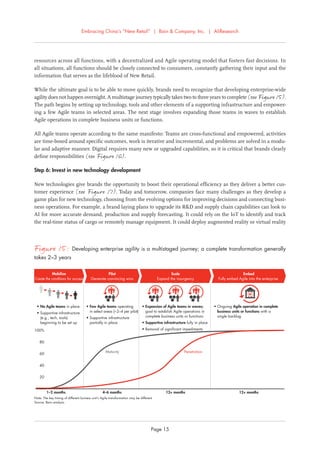Embracing China’s “New Retail” | Bain & Company, Inc. | AliResearch
Page 15
resources across all functions, with a decentr...