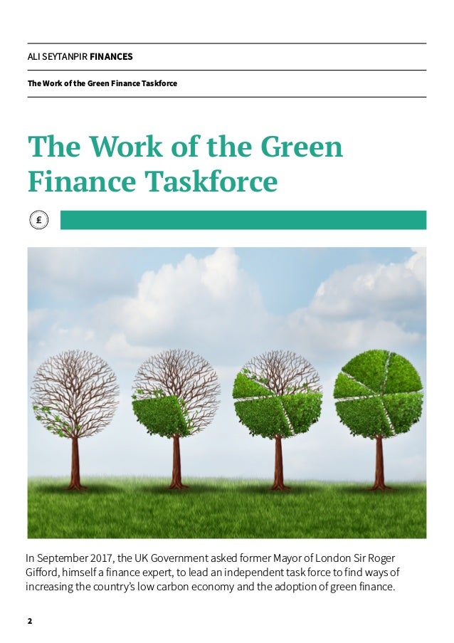 The Work of the Green Finance Taskforce