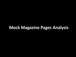 Mock Magazine Pages Analysis
 