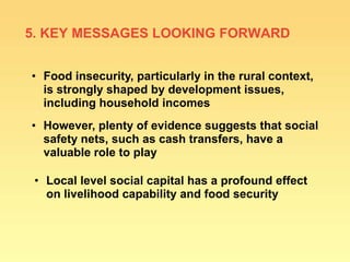 Food insecurity in southern Africa: integrating some of the evidence 