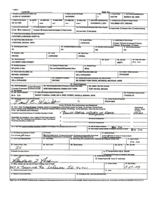 Alissa death certificate
