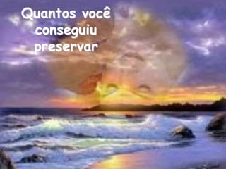Quantos você
conseguiu
preservar
 