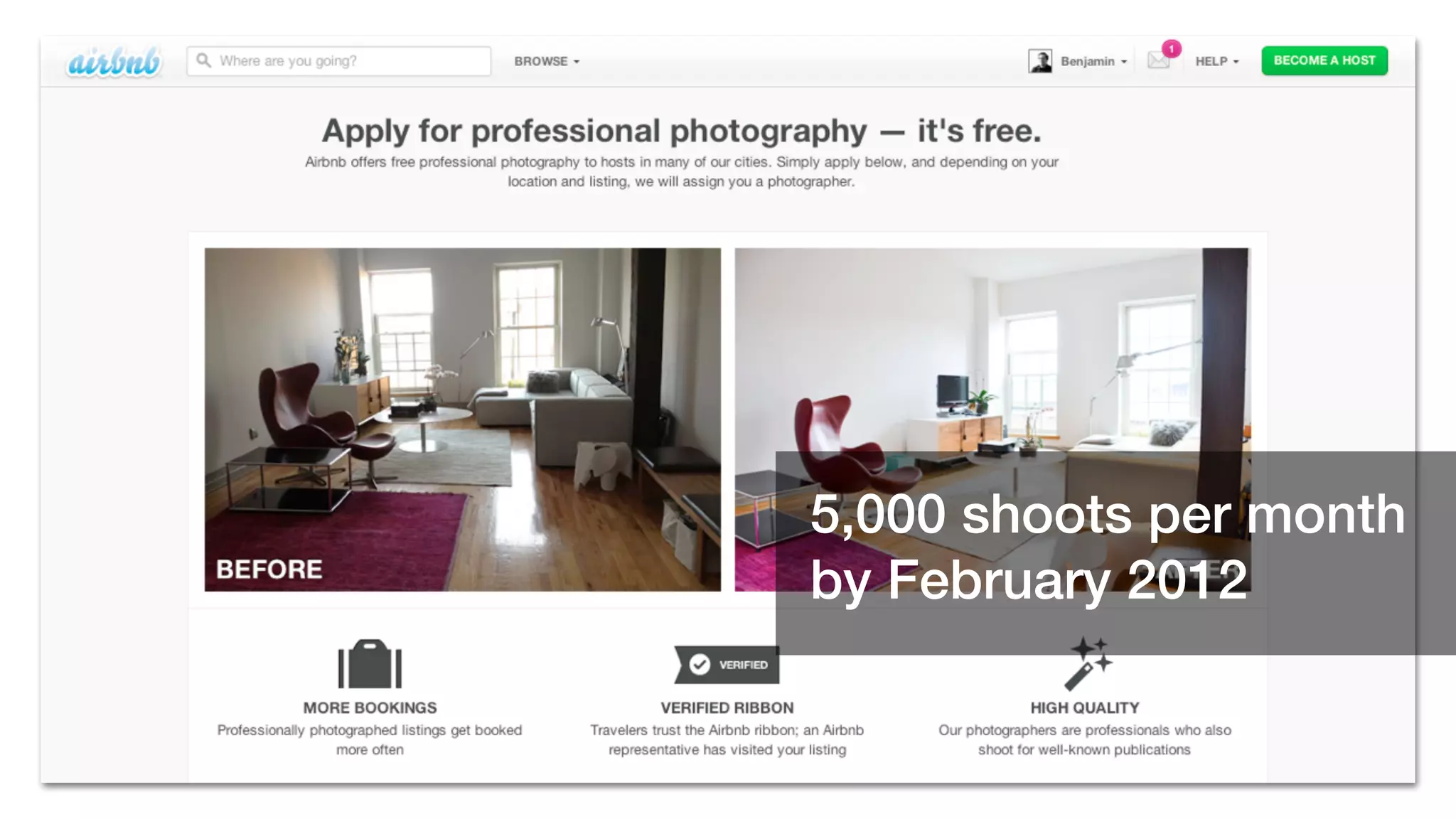 5,000 shoots per month 
by February 2012 
 