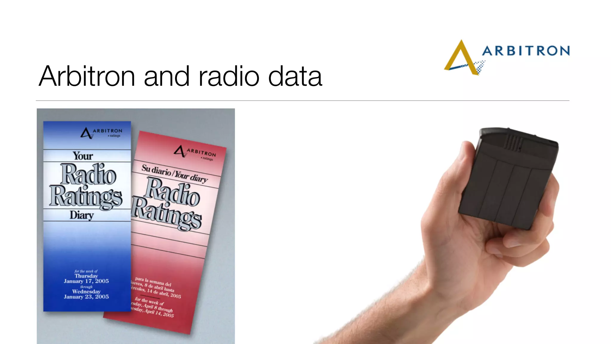 Arbitron and radio data 
 