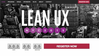 How Lean UX did it
 