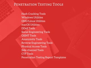 The Basics of Hacking and Penetration Testing Tools | PDF