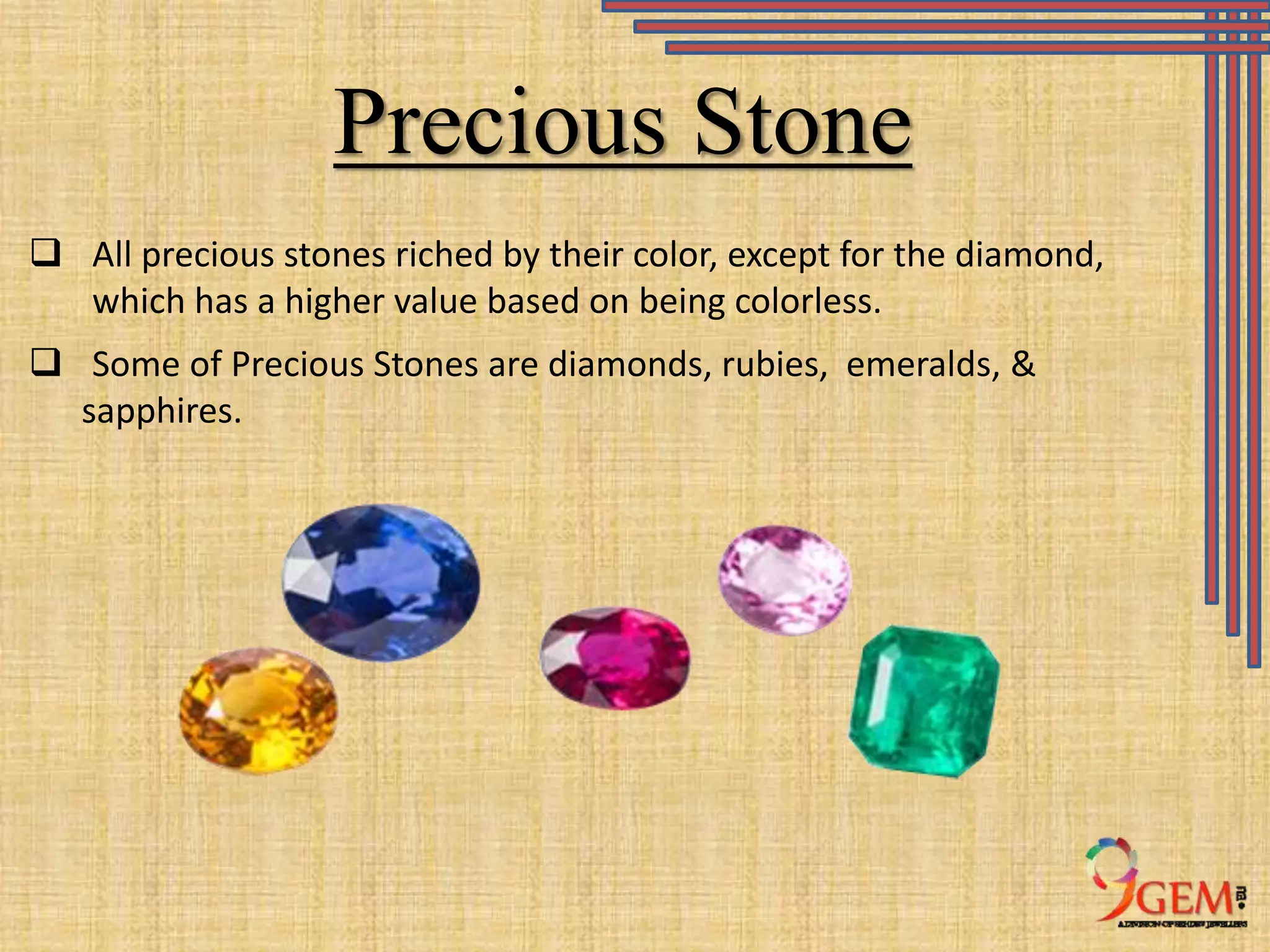 A List Of Precious And Semi Precious Gemstones | PPTX