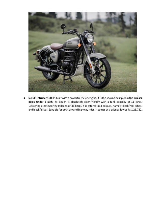 A List of Top 5 Cruiser Bikes in India