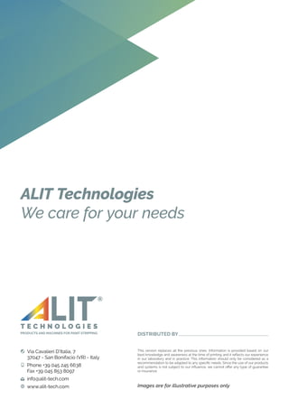 Via Cavalieri D’Italia, 7
37047 - San Bonifacio (VR) - Italy
Phone +39 045 245 6638
Fax +39 045 853 8097
info@alit-tech.co...