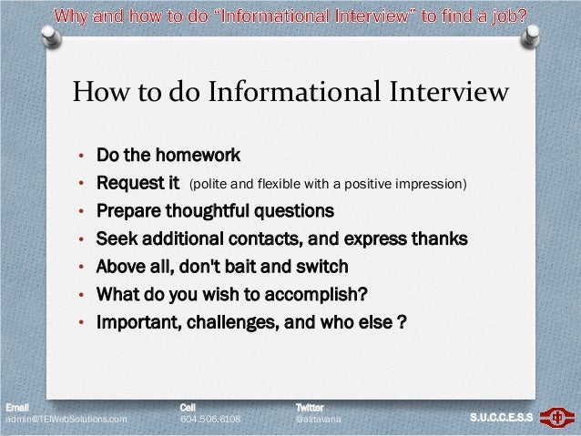 how to prepare for an informational interview
