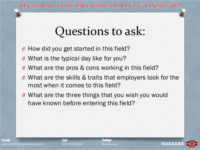 what is the goal of an informational interview