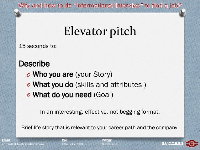 what is the goal of an informational interview