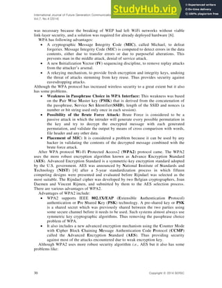 A Literature Review Of Security Threats To Wireless Networks | PDF