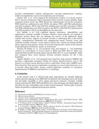 A Literature Review Of Security Threats To Wireless Networks | PDF