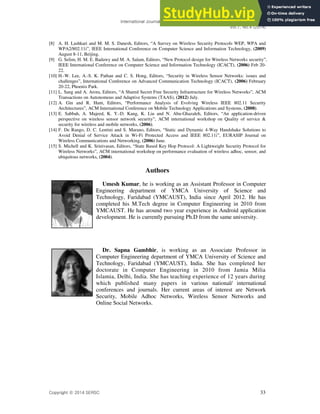 A Literature Review Of Security Threats To Wireless Networks | PDF