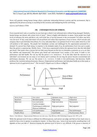 A Literature Study about the Causes of Stress, Its Consequences, and ...
