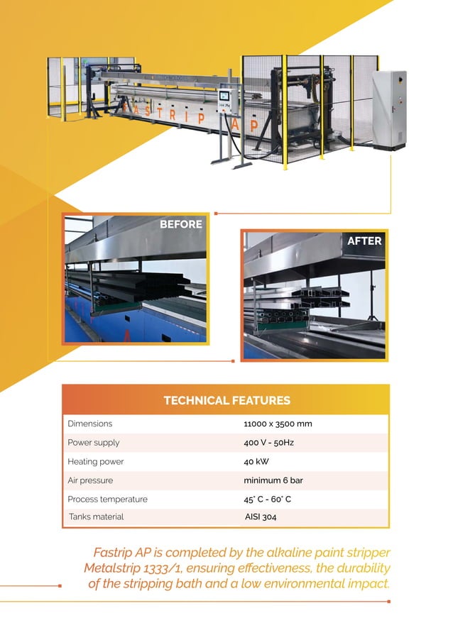 Fastrip AP Offline system for the chemical paint stripping of