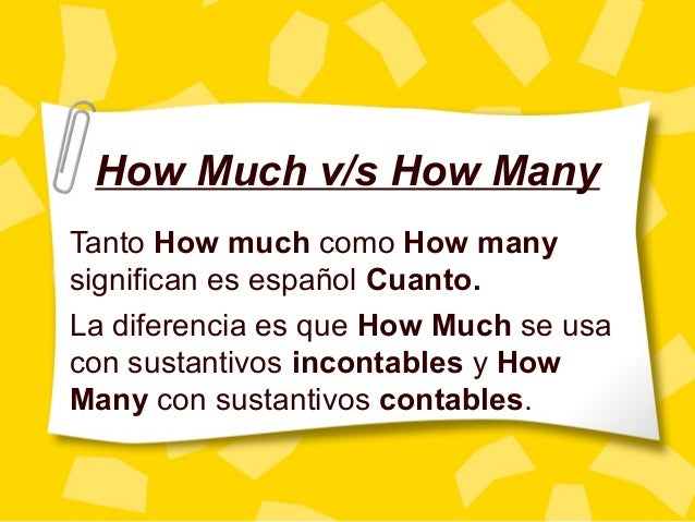 Que Significa How Much En Español