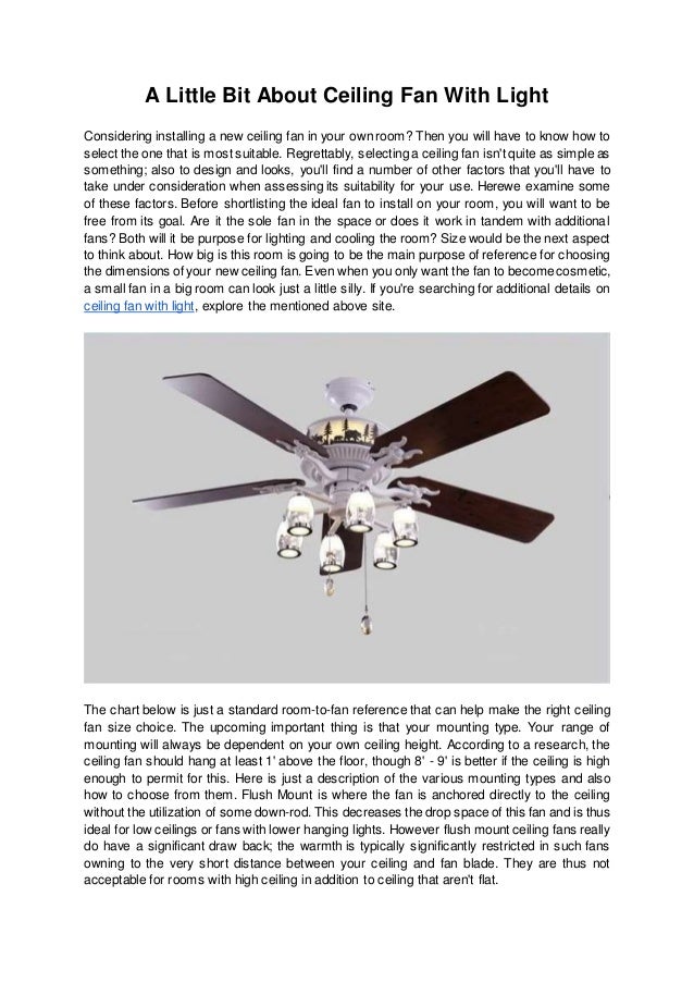 A Little Bit About Ceiling Fan With Light