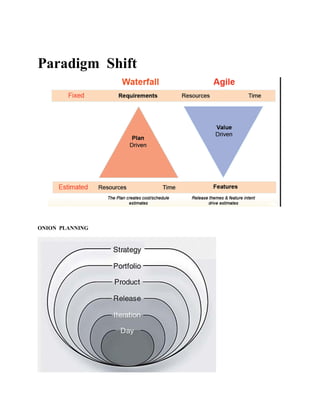 Paradigm Shift 
ONION PLANNING 
 