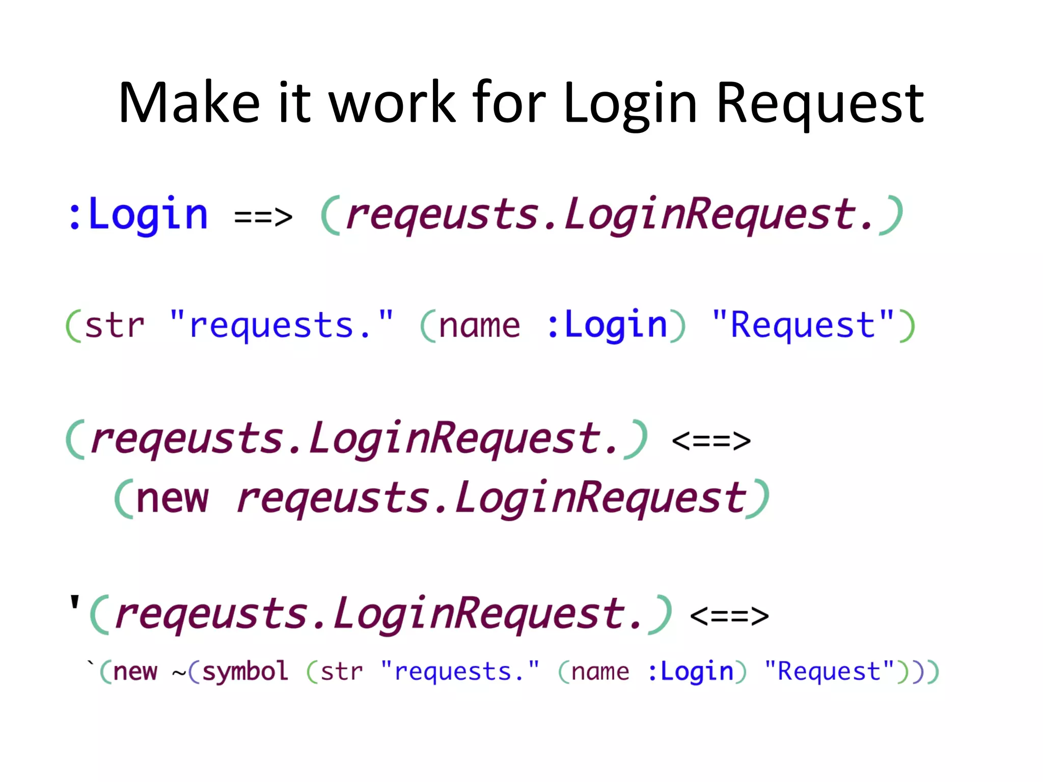Make it work for Login Request
 