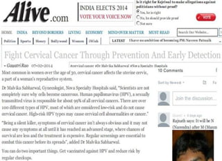 Dr. Malvika Sabharwal talks about combating cervical cancer in Alive.com