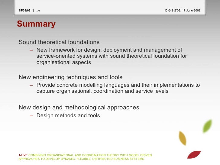 Alive Combining Organizational And Coordination Theory With - 