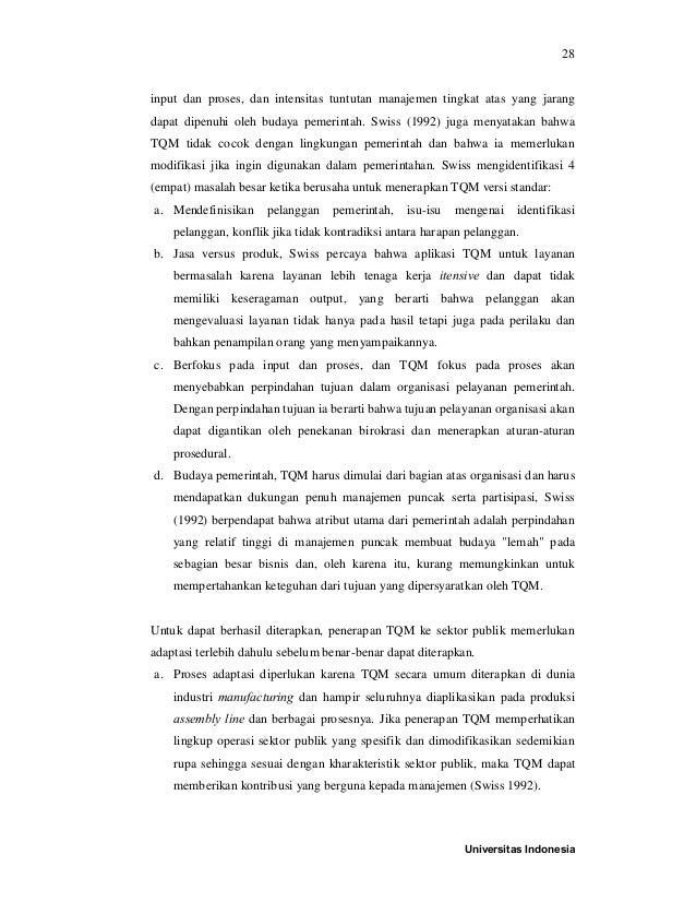 FAKTOR-FAKTOR PENGHAMBAT PENERAPAN TOTAL QUALITY 