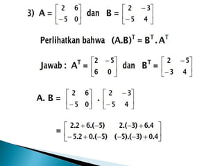 ALJABAR LINIER DAN MATRIKS (Jenis-jenis matriks dan operasi matriks).ppt