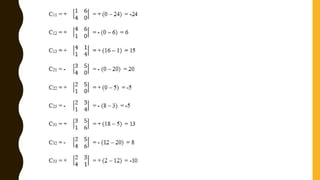 Aljabar matriks kofaktor | PPTX