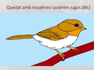 Quedat amb nosaltres i podrem jugar.(Bis)
 