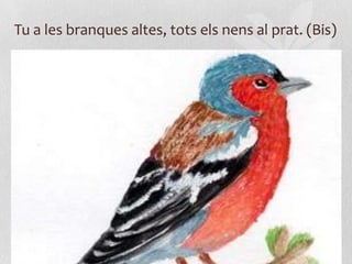 Tu a les branques altes, tots els nens al prat. (Bis)
 