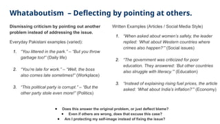 Deflecting Example Person Al Jisr -Spotting & Avoiding Fallacies in Writing .pptx