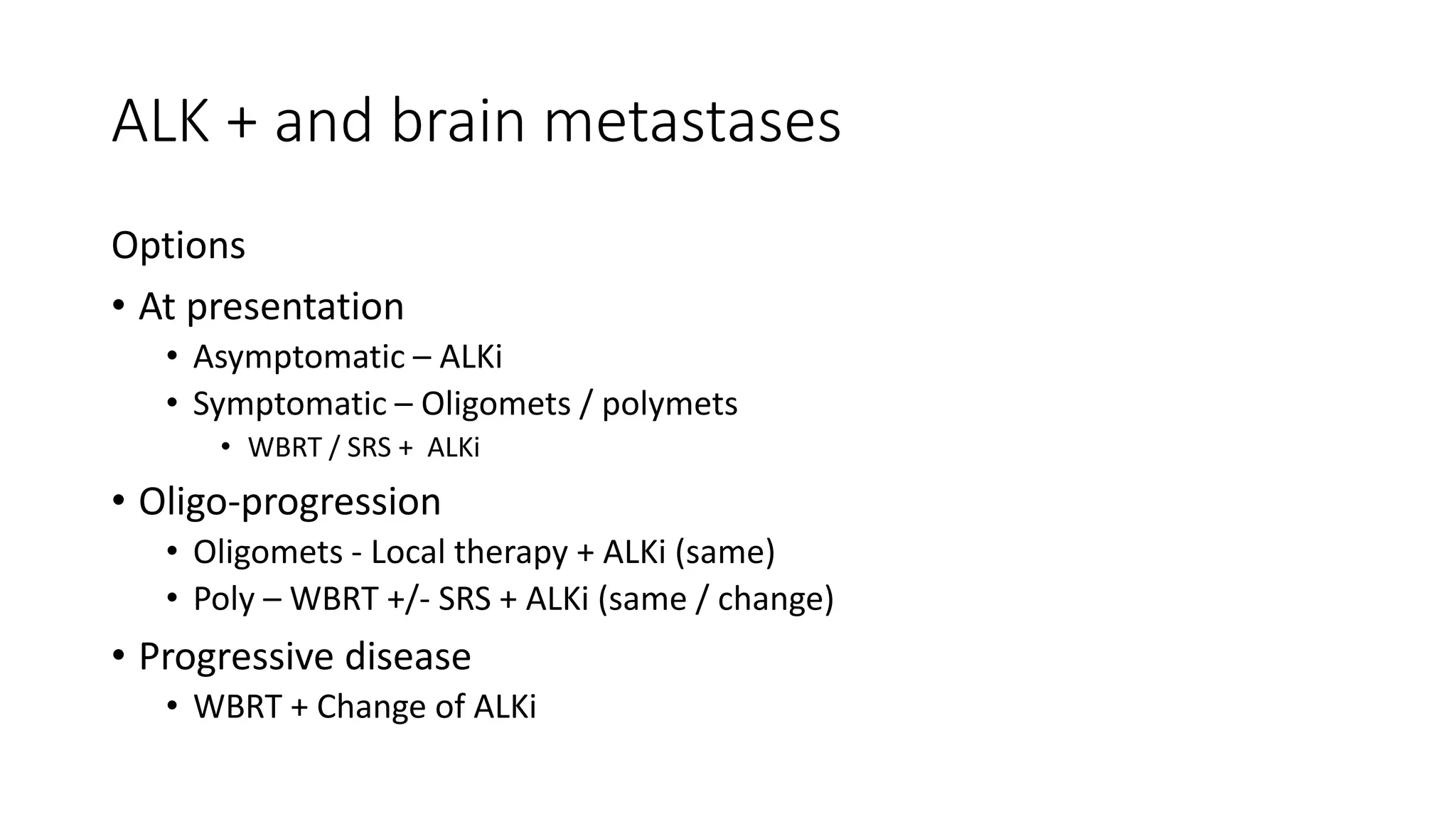 RT for brain metastases in ALK+ NSCLC | PPTX