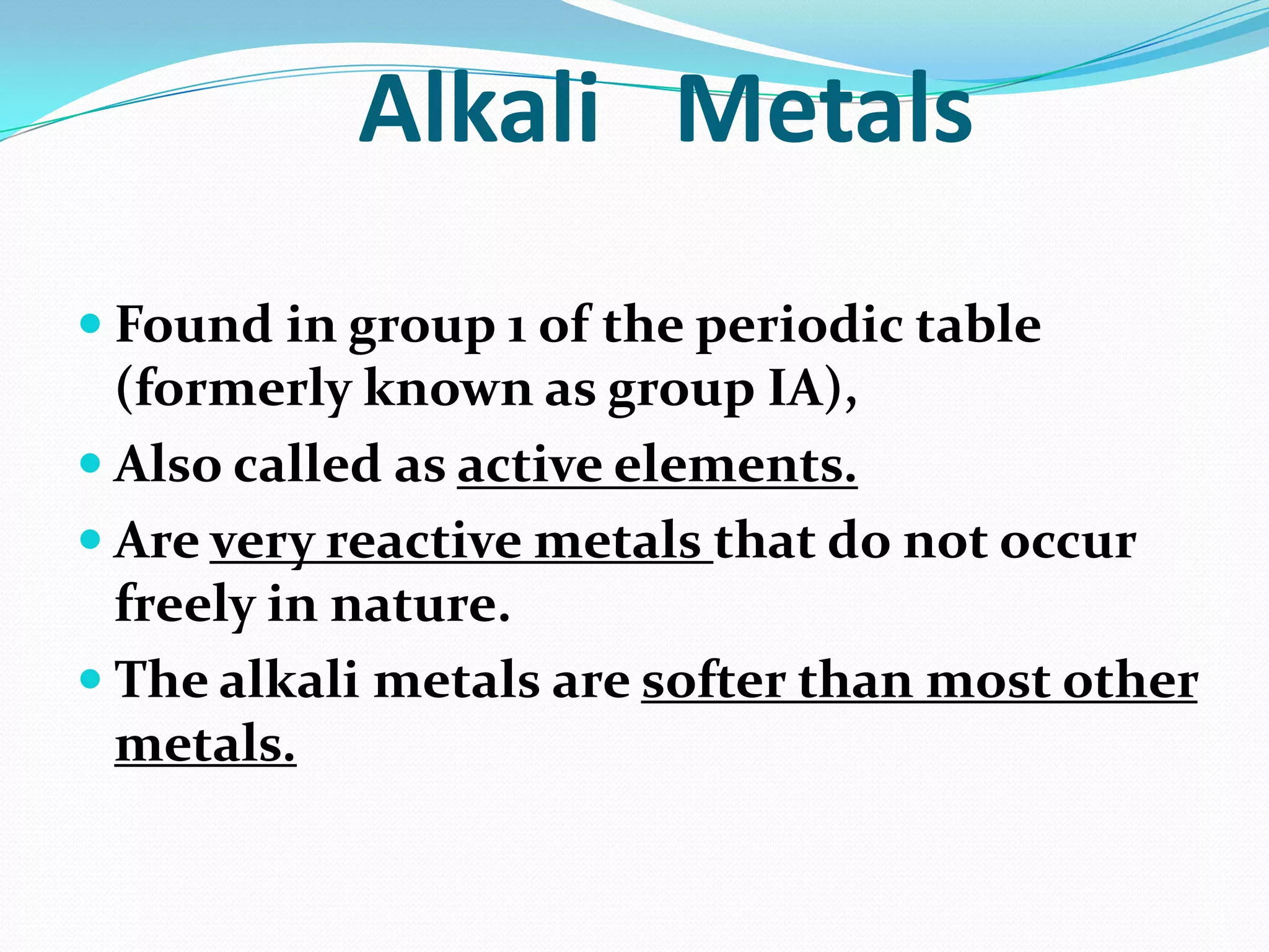 Alkaline and alkaline earth metals | PPTX