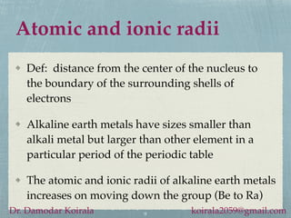 Alkaline earth metal | PDF