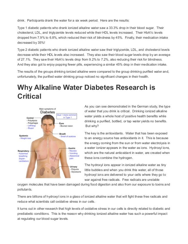 Critical Alkaline Water Diabetes Research