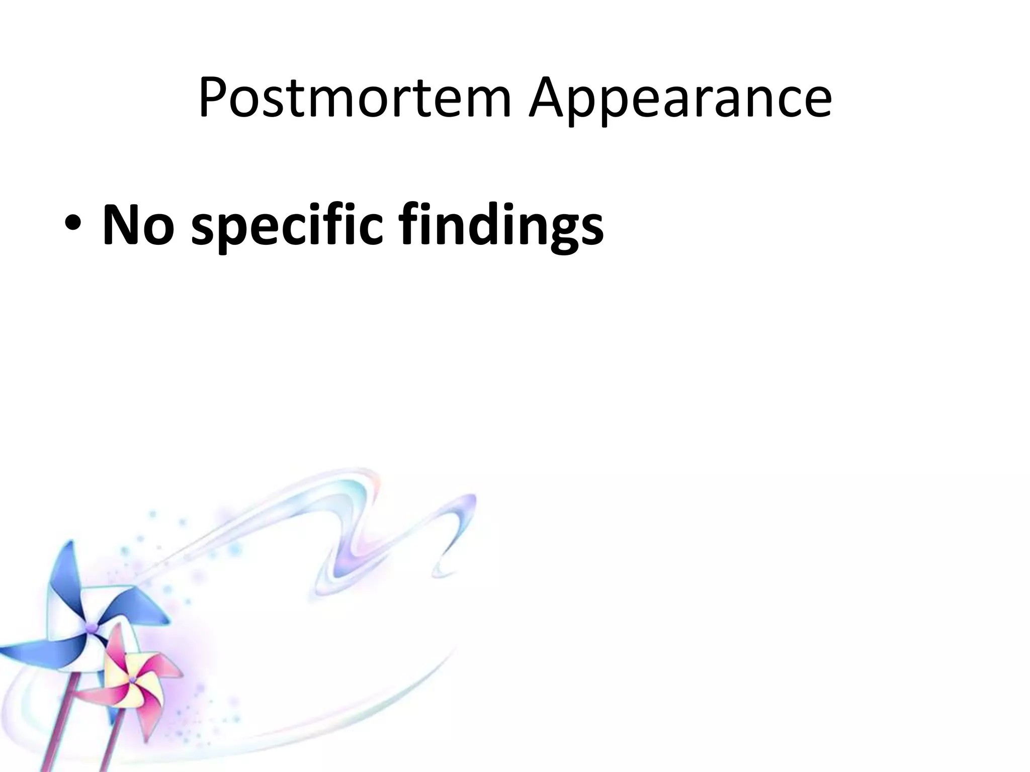 CENTRAL EFFECTS
Stage of stimulation
• Occupational purposeless movement as (rolling
cigarette, threading needles and catching flies).
• Restlessness, anxiety, talkativeness and free laughing.
• Convulsion
Stage of depression
• Patient is drowsy, stupor and gradually become
comatosed.
Coma characterized by :
• Rise in temperature.
• Dry flushed skin.
• Dilated fixed pupil.
• When depression in medulla occur pulse and
respiration become slow weak and irregular.
• Respiratory failure (Central asphyxia).
 