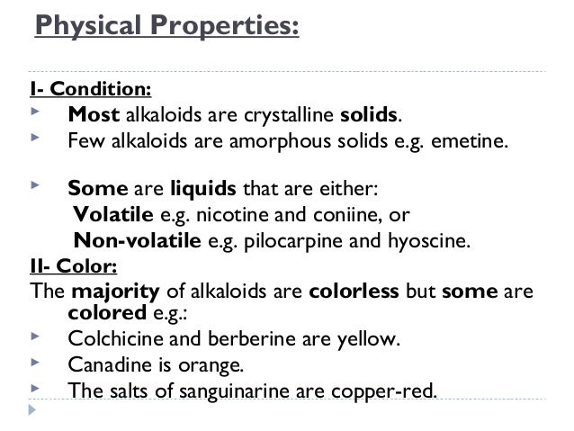 Physical Properties Of Quinine Physical Properties Of Quinine